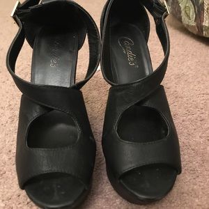 Candies crisscross strap wedges